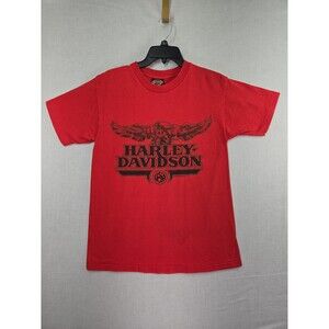 Harley Davidson Vintage 1991 T-Shirt Mens Medium Single Stitch Holoubek Red Moto